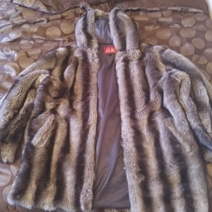 Hind Leather faux fur mens coat